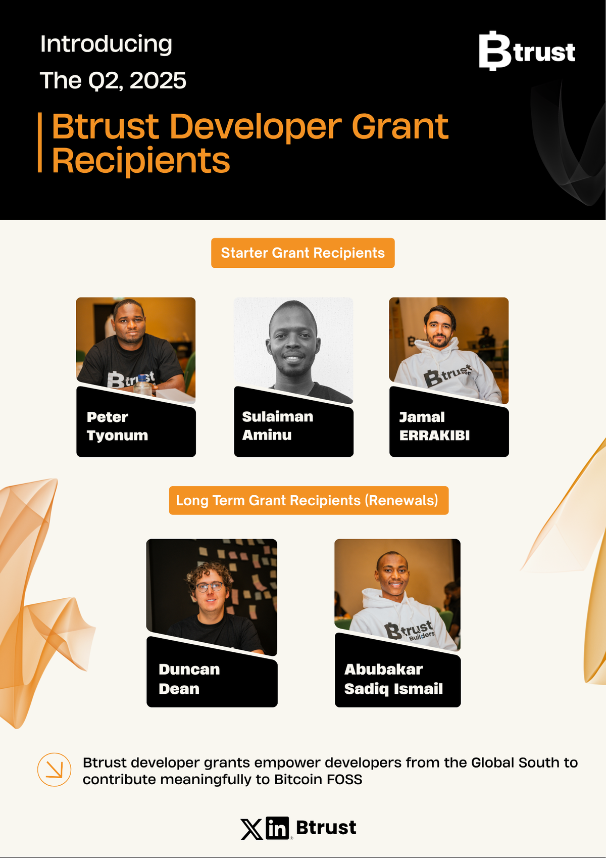 Announcing Q2 2025 Btrust Developer Grant Recipients