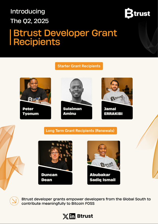 Announcing Q2 2025 Btrust Developer Grant Recipients